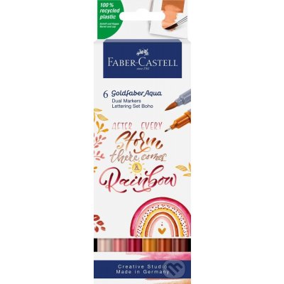 Faber-Castell Goldfaber Aqua Dual Marker Lettering Boho 6 ks 164518 – Zboží Mobilmania