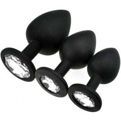 SuperLove Jewel Silicone Butt Plugs Training Kit Black-Clear – Sleviste.cz