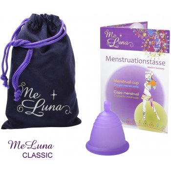 Me Luna menstruační kalíšek M Shorty s kuličkou fialová