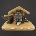 AMADEA Dřevěný betlém BEZ FIGUREK 38 cm český výrobek – Zboží Dáma