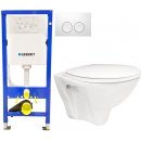 Geberit Duofix tlačítko DELTA21 bílé WC ARES + SEDÁTKO 458.103.00.1 21BI AR1