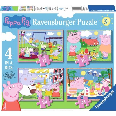 Ravensburger Prasátko Peppa: Zábavné dny 4v1 12,16,20,24 dílků – Zboží Dáma