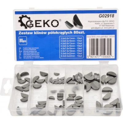 Sada polokruhových klínů, 80ks GEKO GEKO nářadí G02918 – Zboží Dáma