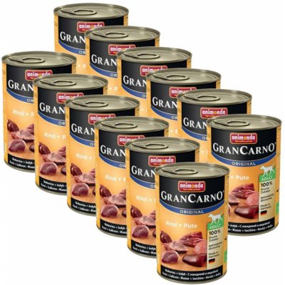 Animonda GranCarno Adult Plus hovězí & krůta – 12 x 400 g – Hledejceny.cz