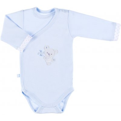 EEVI Body zavinovací s dlouhým rukávem NEWBORN modré Modrá Newborn – Sleviste.cz