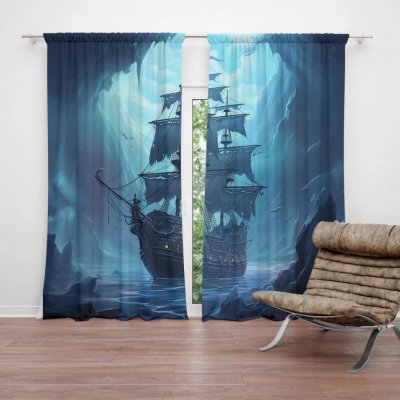 Sablio Závěs Plachetnice v průrvě: 2ks 140x250cm – Hledejceny.cz