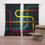 Sablio Závěs Barevné klikyháky: 2ks 140x250cm – Hledejceny.cz