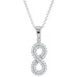 Gemmax Jewelry Řetízek s přívěskem nekonečno z bílého zlata GLSWB-37671-25841