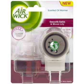 Air Wick Elektrický osvěžovač vzduchu strojek a náplň jemný satén a měsíční lilie 19 ml