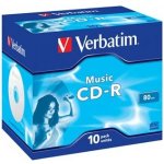 Verbatim CD-R 700MB 16x, AZO, Audio, jewel, 10ks (43365) – Sleviste.cz
