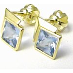 Klenoty Budín dámské zlaté pecičky s modrými akvamaríny na šroubek 236040918 – Zboží Dáma Klenoty Budín dámské zlaté pecičky s modrými akvamaríny na šroubek 236040918 – Zboží Dáma