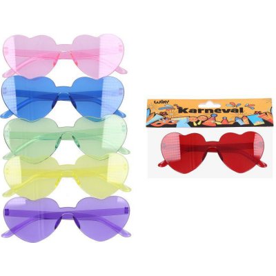 Wiky Set karneval - brýle plastové srdíčka – Zboží Mobilmania