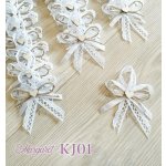 Krajkové svatební vývazky s jutou KJ01 (White) – Sleviste.cz