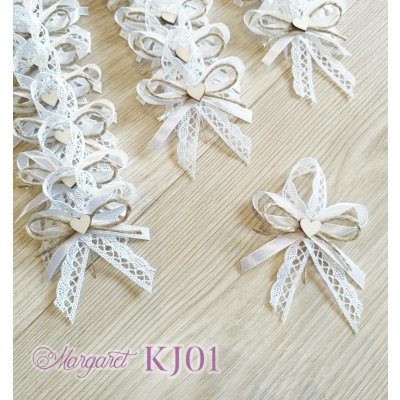 Krajkové svatební vývazky s jutou KJ01 (White) – Sleviste.cz