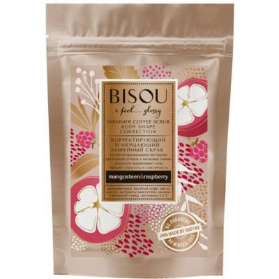 Bisou třpytivý kávový peeling korekce kůže 200 g