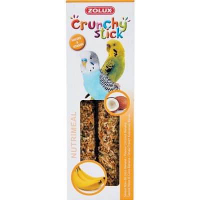 Zolux Crunchy Stick tyčinky malý papoušek kokosový ořech banán 85 g – Zboží Dáma