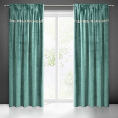 EUROFIRANY ZATEMŇOVACÍ ZÁVĚS NA PÁSCE JOVITA 140X270 CM ZELENÁ – Sleviste.cz