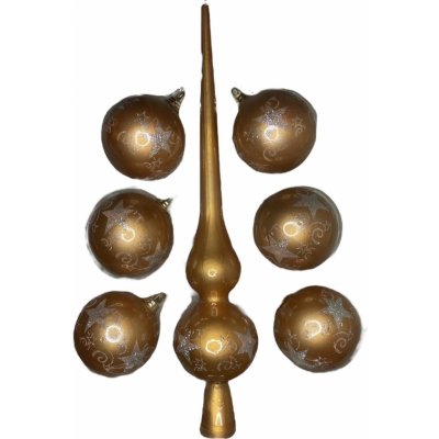 EverGreen Sada vánočních nerozbitných ozdob 7ks Varianta: Zlatá stříbrné vločky – Zbozi.Blesk.cz