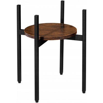 TZB Stojan na květiny TORRE RUSTIC 40 cm hnědý/černý – Sleviste.cz