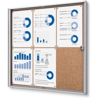 Jansen Display Economy interiérová korková vitrína 6 x A4 – Zboží Živě