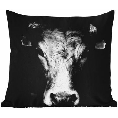 MuchoWow Vnější polštář Zvířata Kráva Černá Bílá Hlava krávy 40x40 – Hledejceny.cz
