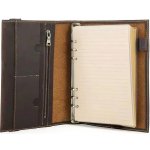 Contacts Kožený zápisník Diář A5 Manon Hnědý – Zboží Živě