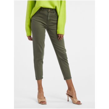 Orsay dámské zkrácené slim fit džíny zelené