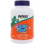 NOW Foods Kid Cal, Vápník, Hořčík a Vitamin D pro děti 100 pomerančových žvýkacích pastilek – Hledejceny.cz