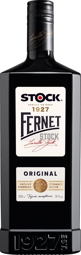 Fernet Stock Personalizovaná láhev 38% 1 l (holá láhev)