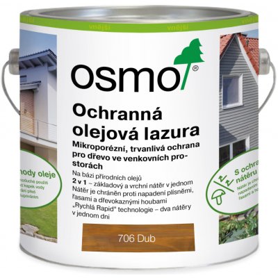Osmo 706 Ochranná olejová lazura 2,5 l Dub – Hledejceny.cz