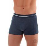 Brubeck bezešvé merino boxerky delší nohavička BX10430 modré tmavá – Zboží Mobilmania