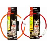 Obojek DOG FANTASY LED nylonový červený S/M – Zboží Mobilmania