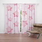 Sablio Závěs Růžové hvězdičky: 2ks 140x250cm – Hledejceny.cz