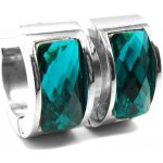 Steel Jewelry náušnice kroužky tyrkysové z chirurgické oceli NS080346 – Zboží Dáma