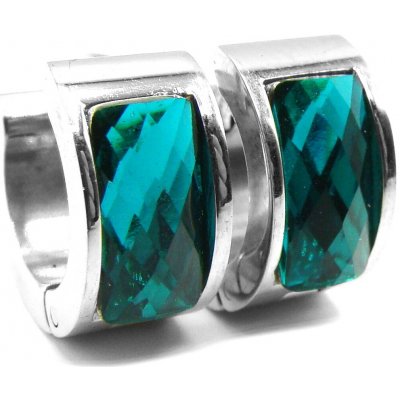 Steel Jewelry náušnice kroužky tyrkysové z chirurgické oceli NS080346 – Zboží Dáma