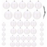 SPRINGOS Vánoční baňky stříbrné 5 velikostí sada 37ks – Sleviste.cz