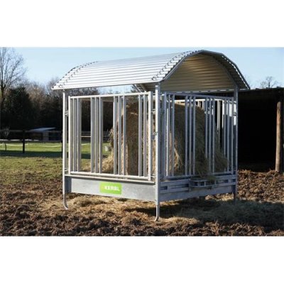 KERBL Příkrmiště čtyřhranné pro koně, pozinkované, 2,1 x 2,1 x 2,5 m, 12 míst – Hledejceny.cz