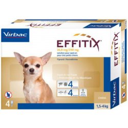 Effitix Spot-on XS 1,5-4 kg 26,8 / 240 mg 4 x 0,44 ml