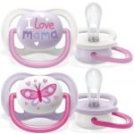 Avent šidítko bez BPA Ultra air noční 2 ks ve sterilizačním pouzdře růžová – Zbozi.Blesk.cz