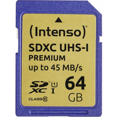 Intenso SDXC 64 GB Premium UHS-I 3421490 – Zbozi.Blesk.cz