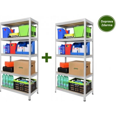 Kovona Regál Futur 180 x 75 x 35 5 polic pozink – Zboží Mobilmania