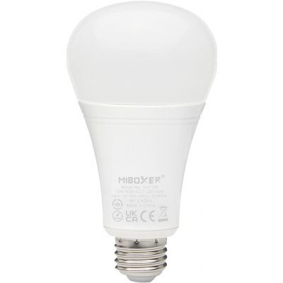 Miboxer LED stmívatelná žárovka E27, RGB+CCT, 12W, 2.4GHz, FUT105 – Zboží Mobilmania