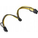 OEM Delock PCI Express napájecí kabel 6 pin samice 2 x 8 pin samec 83433 – Zboží Mobilmania