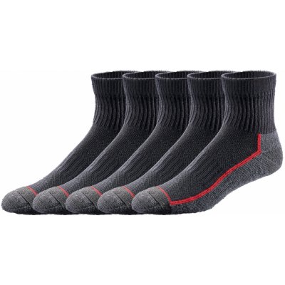 Parkside pánské pracovní ponožky 5 párů černá/červená – Zboží Mobilmania
