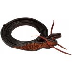 Pool's Otěže westernové Floral tmavě hnědé – Zboží Dáma