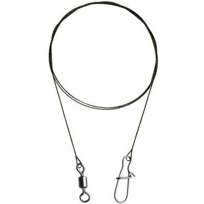 DELPHIN Wolfrámové lanko BOMB! s obratlíkem a karabinkou 20cm 5kg 2ks – Zboží Dáma