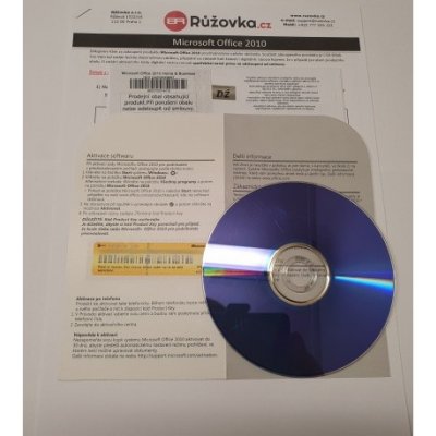 Microsoft Office 2010 Home & Business (pro podnikatele), Software Certifikát pravosti + DVD