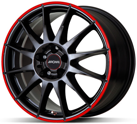 Ronal R54 6,5x15 5x100 ET35 black red black