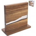 ORION Stojan na nože RIVER oboustranný magnetický, akácie/resin – Sleviste.cz