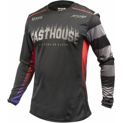 Fasthouse Classic Burn Free Long Sleeve Jersey Black – Zboží Mobilmania